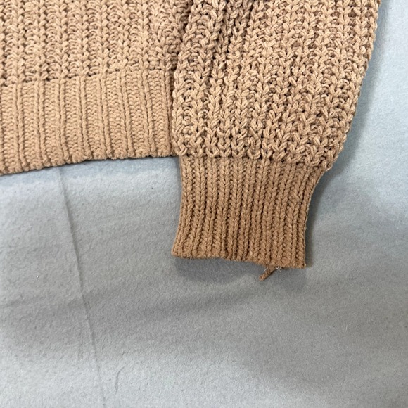 Aerie Sweater With Hood- V Neck Size XS/TP Woman's Soft Cozy Beige Oatmeal - Picture 2 of 13